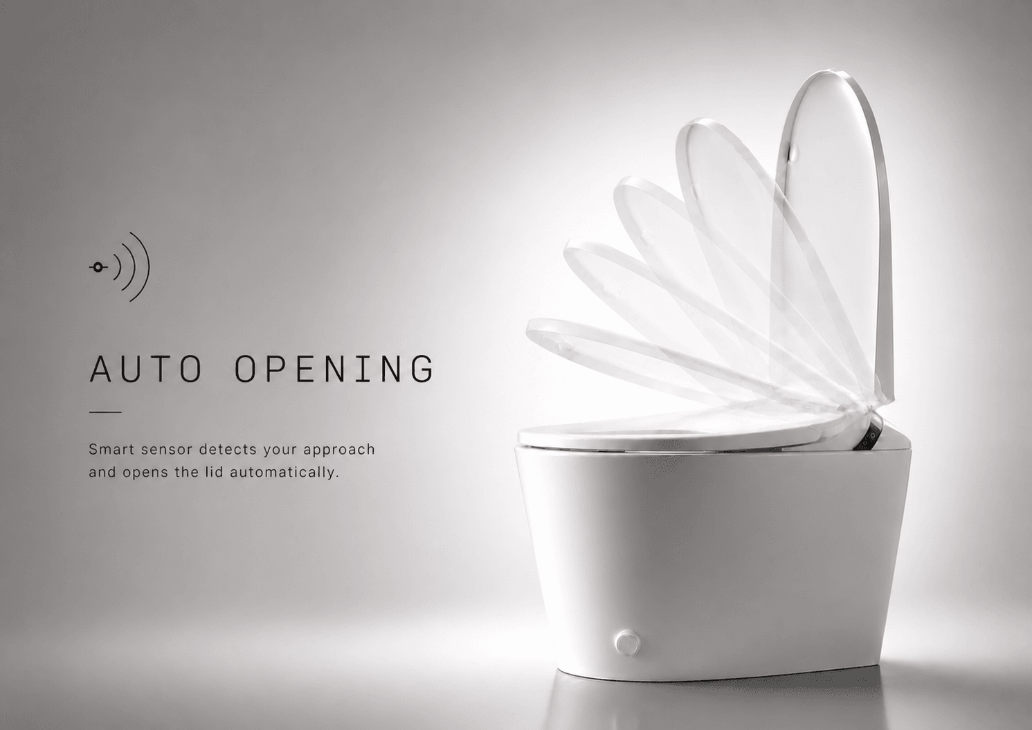 Auto opening lid - proximity sensor opens lid as you approach